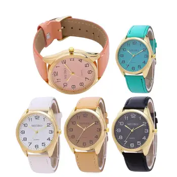 Relojes Mujer 2017 Quartz Watch Women Brand Horloges New Fashion PU Leather Quartz Number Hour Wrist Watch Gift Relogio Feminino