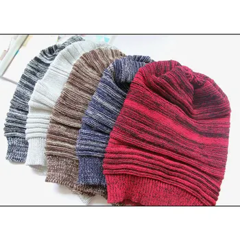 Casual Beanies for Men Women Winter Knitted Hat Elegant Ladies Hats Hip-hop Bonnet Cap Winter Warm Oversized Cap -MX FS99