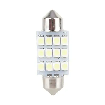 4PCS/lot White LED Car Auto Bulb 31mm Festoon 12 SMD Dome Map Interior Reading Light Lamp DE 3175 Wholesale