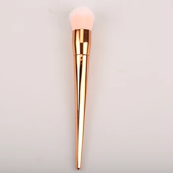 Professional 10 Pac Makeup Brush Set Plastic Handle Rose Gold 5 Big 5 Small Blush Brush Eye Shadow Brush Mei Makeup Tool