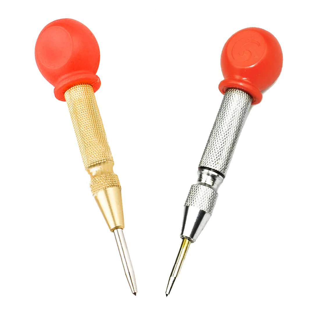 Yellow and silver Hot Selling Automatic Center Punch Spring Loaded Chrome Rivet Screw Auto Mark Hole Length 130mm