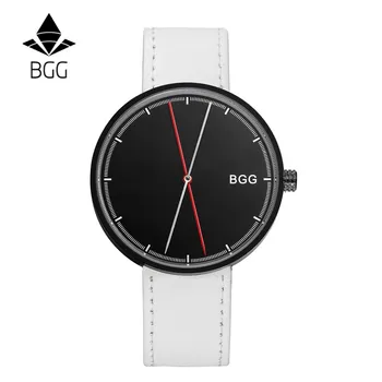 Fashion Men Quartz Watches BGG Brand Luxury Men's Casual Watches Leather Business Wristwatch Relogio Masculino Drop Shipping