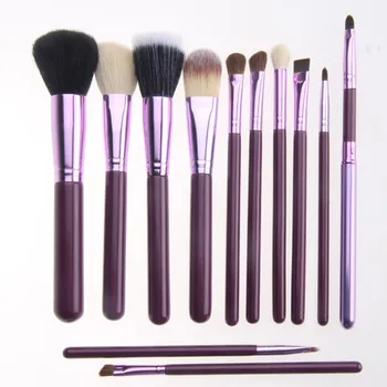 12Pcs Makeup Brushes + Container Tube Makeup Powder Foundation Eyeshadow Eyeliner Lip Brushes Set With Box