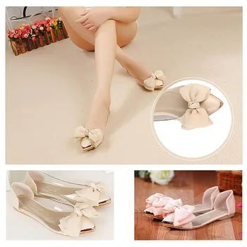 New Female Princess Sweet Flat Heel Single Shoes Gentle Women Bow Metal Pointed Toe Casual Flat Shoes LXX9