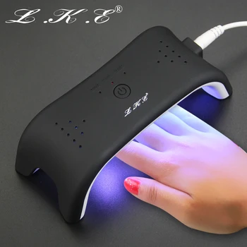 Portable 12W UV Lamp Mini Nail Dryer 365+405nm White Light LED Nail Lamp with USB Charger Cure UV LED Lamp For Nails Gel Machine