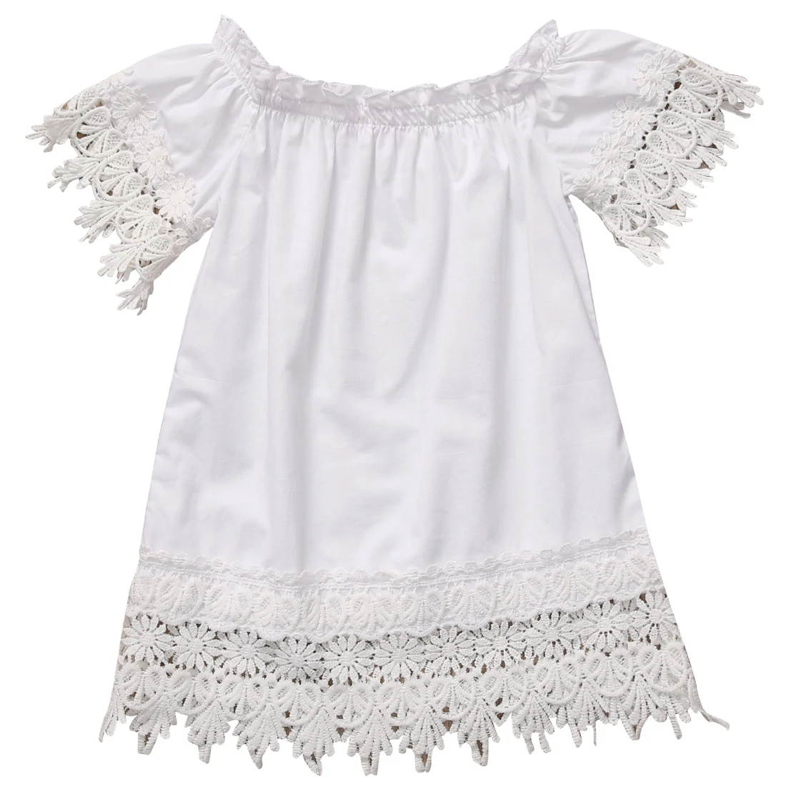 Kids Baby Girls Clothes Dresses Princess Party Lace Top Casual Sundress White Brief Costume Dress Girl New Summer