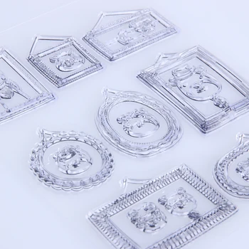 Cute Bear Heart Flowers Transparent Clear Rubber Stamp DIY Silicone Seals Scrapbooking/Photo album Decorative Stamp Sheet