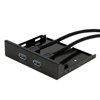 USB 3.0 Front Panel 3.5 Inch 2-Port Hub to 20pin Connector for Floppy Bay Bracket Cable 5Gbps XXM