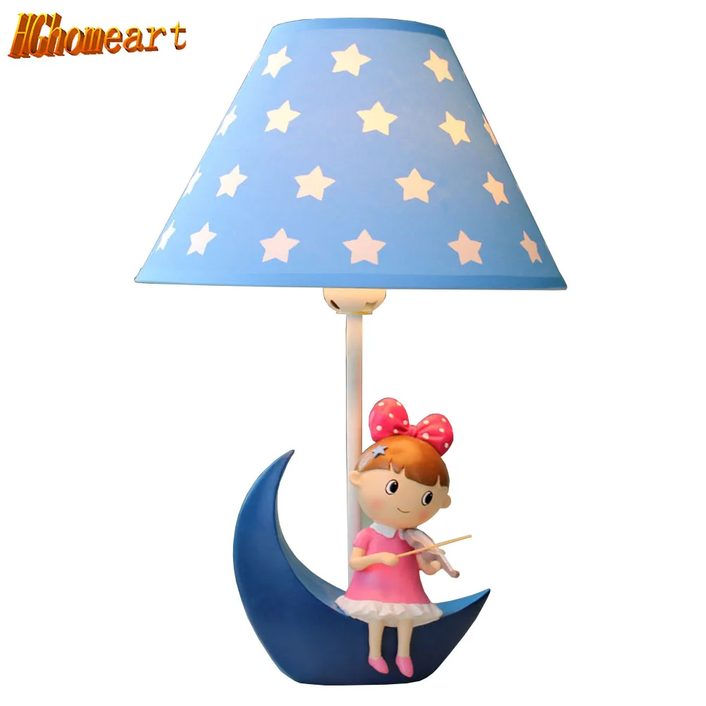 HGHomeart Dimmable Creative Jewelry LED Desk Lamp Boy and Girl Room Bedroom Living Room Feeding Reading Violin Table Lamp