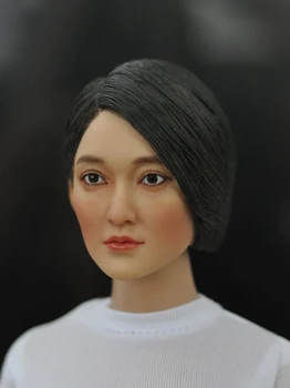 1/6 Female Head Sculpt Model CG CY Girl Female Blond/Black Hair for 12