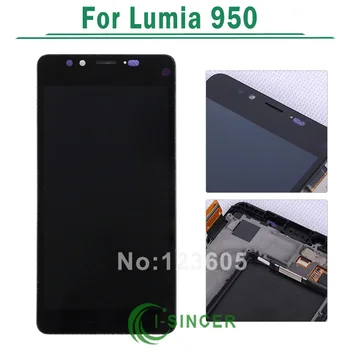 5PCS/LOT For Nokia Lumia 950 LCD Display with Touch Screen Digitizer Assembly With Frame Free DHL