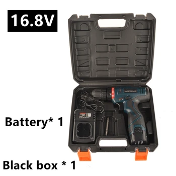 MXITA 16.8V with box Multi-function Rechargeable Lithium Battery*1 Wireless Electric Drill bit Home cordless Screwdriver tool