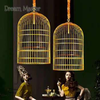 The new Chinese style chandelier bar cage cage personality retro Cafe