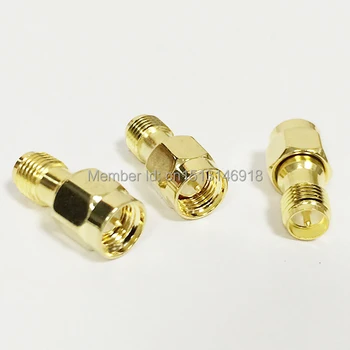 1pc SMA Male Plug to RP-SMA Female Jack RF Coax Adapter convertor Straight goldplated NEW wholesale