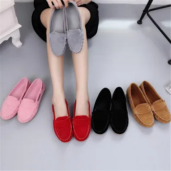 New Women Matte skin Shoes Loafers Soft Leisure Flats Female Driving Casual Footwear Size 35-39 In 5 Colors ping