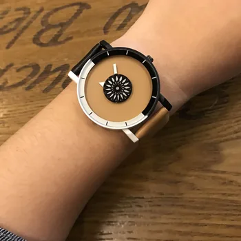 QF Purple Band Fashion Creative Mysterious Flower Design Women Ladies Casual Wear Quartz Watches Clock Female Dress Wrist Watch