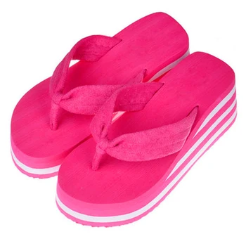 2017 Summer Shoes Women Flip Flops Beach Sandals Fashion Casual Slippers Women High Heel Shoes Woman Wedges Flip Flops Sandals