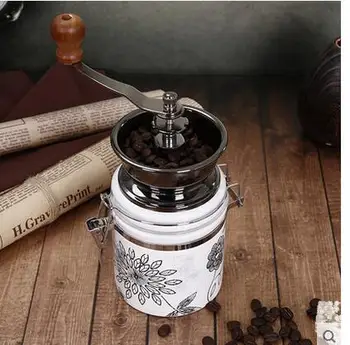 Coffee grinders manual coffee bean grinder ceramic white jade hand coffee grinder home