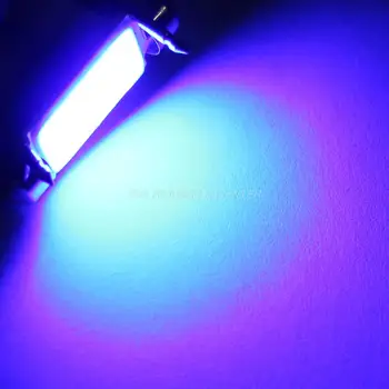 31mm Dome Festoon COB LED 3W 12smd leds Car Reading Lamp Light Crystal Blue White Lights DC 12V 211-2 578 212-2 Bulb