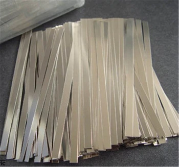 100pcs/lot 0.1mm x 4mm x 100mm Quality low resistance 99.96% pure nickel Strip Sheets for battery spot welding machine