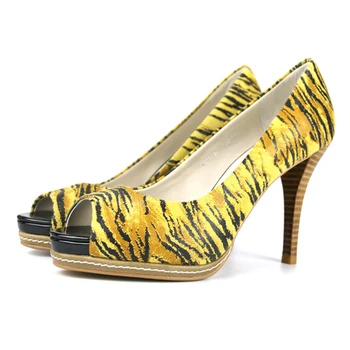 2017 New fashion women Summer Sandals High Heel Zebra Pattern Designer Woman Sandals Tide Peep Toe Ankle Strap Woman lady Shoes