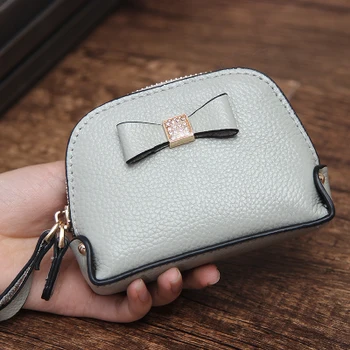 Wallet Women Mini Small PU Leather Purse Wristlet Bow Diamond Womens Wallets Leather
