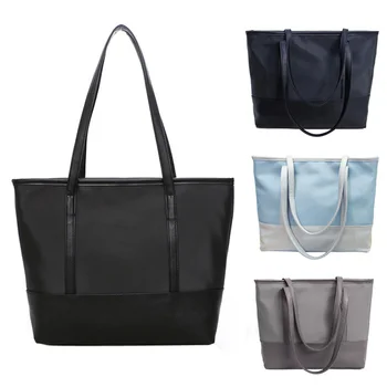 Black PU Leather Patchwork Handbag Women Famous Brands Hand Bags Large Black Shopper Bag Hobo Tote Bags Bolso Sac a Main