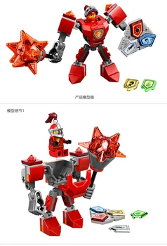 2017 New Bela 10585 Nexo Futher Knights MACY Super Battle Mech Building Blocks Children Toys Gifts Compatible With legoe 70363