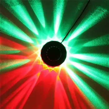 Amazing UFO Portable Laser Stage lights 8W 90-240V 48 LEDs Sunflower Micro Rotating RGB Stage Light Voice-activated lighting