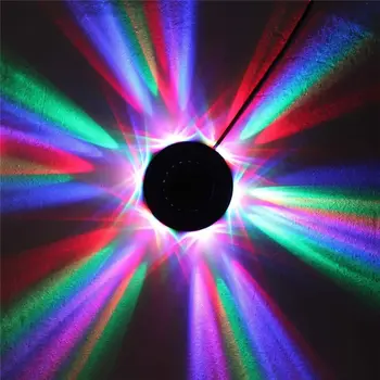 Amazing UFO Portable Laser Stage lights 8W 90-240V 48 LEDs Sunflower Micro Rotating RGB Stage Light Voice-activated lighting