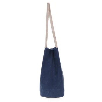Canvas Women Handbag Casual Large Capacity Hobos Bag Brand Female Totes Bolsas Vintage Solid Woman Shoulder Bag