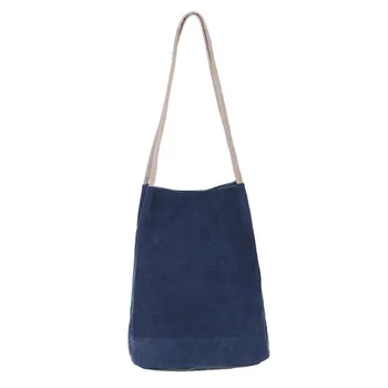 Canvas Women Handbag Casual Large Capacity Hobos Bag Brand Female Totes Bolsas Vintage Solid Woman Shoulder Bag