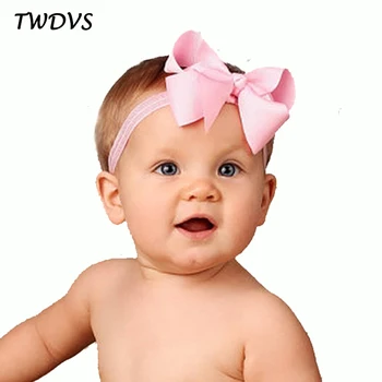 TWDVS Newborn Bow Headband Elastic Hair Accessories Bowknot Hair bands Ring Hair Accessories Bow Headband hairband W116