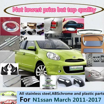 For N1ssan March 2011 2012 2013 2016 2017 car panel body cover protection trim Front up Grid Grill Grill racing 1pcs