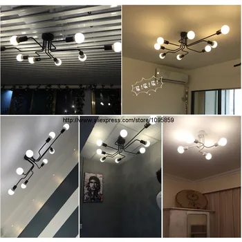 Modern Creative Metal Ceiling Fixture Light Lamp White/Black Chandelier Lighting