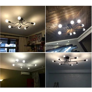 Modern Creative Metal Ceiling Fixture Light Lamp White/Black Chandelier Lighting