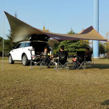 Outdoor Beach Sun Shelter Camping Tent Awning Tarp Iron Rod Poles UV Party BBQ Shade Pergola Canopy Tents 550cm*560cm