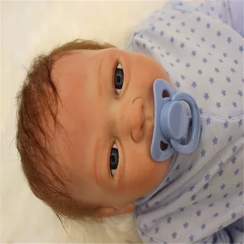 18 inch 46 cm Silicone baby reborn dolls, lifelike doll reborn Lovely blue Pentagram leotard doll