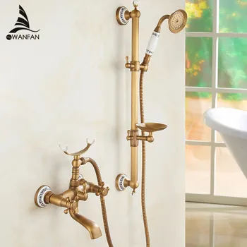New Ceramic Style Handheld Bathtub Faucet Wall Mounted Bathroom Tub Mixer Faucet Wholesale And Retail HA-001