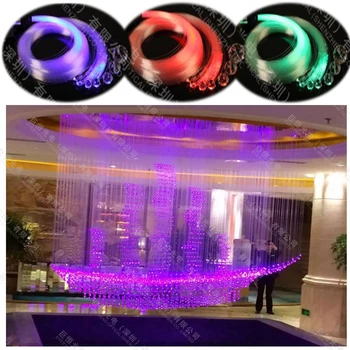 1mm plastic twinkle sparkle dot side glow optic fiber for lighting decorative waterfall curtain