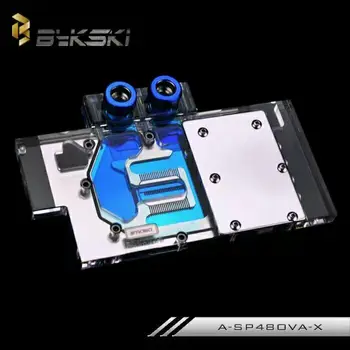 Bykski A-SP48OVA-X Full Cover Graphics Card Water Cooling Block for Sapphire RX480 8G