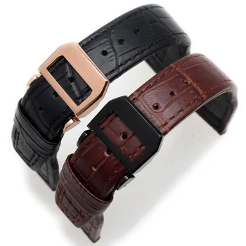 2017 NEW Style 22mm Alligator Grain Strap Embossed Genuine Leather Watch Band Top Quality Genuine Leather Watch Strap+Free tools