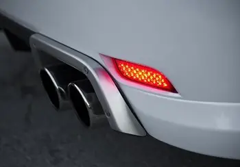Black Smoked Bumper Reflector LED Tail Stop Brake Light For Subaru Impreza WRX STI XV Crosstrek Legacy Exiga Levorg