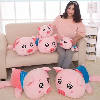 Cute 40Cm large size eyes drowned in tears pig plush toys pig Lying pillow cushion stuffed plush doll birthday party gift