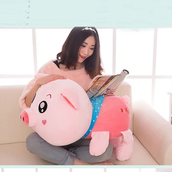 Cute 40Cm large size eyes drowned in tears pig plush toys pig Lying pillow cushion stuffed plush doll birthday party gift