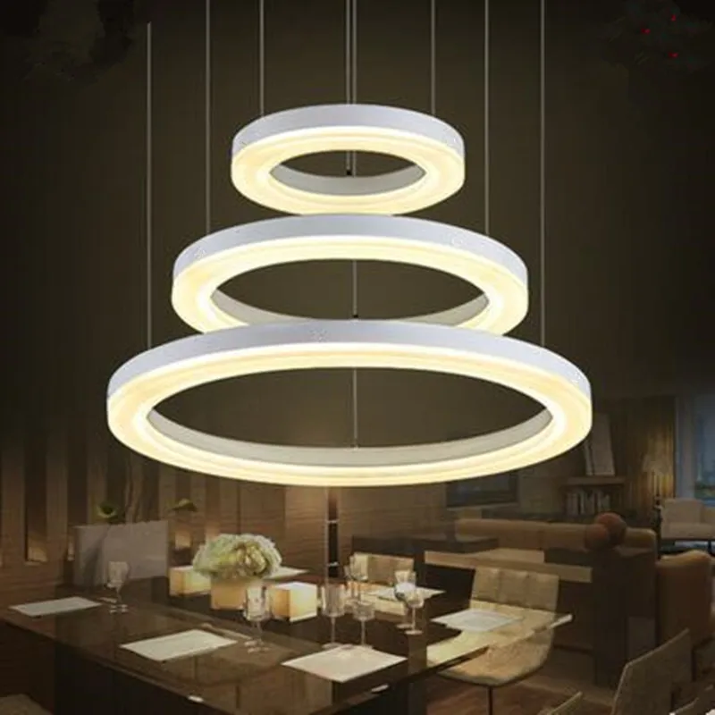 Modern LED Chandeliers Multi-layer ring pendant AC90-265V lamp Livning Study Dinning Room shop bar hanging Lamps light