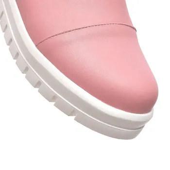 Slip On Women Oxfords Platform Shoes Loafers Flats Woman Casual Flat Platform Shoes Plus Size 34-40.41.42.43