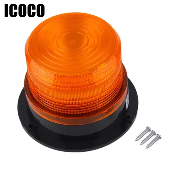 ICOCO DC12V 1x Car LED Emergency Light Strobe Flashing Warning Lamp School Vehicle 12-60V Car Warning Light LED Flashing Beacon