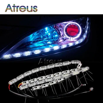 Atreus 2X Car LED DRL lights 12V car styling For Mercedes W203 W211 W204 BENZ Porsche 911 Cayenne Lexus RX Infiniti accessories