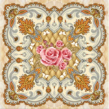 Beibehang Custom murals wallpaper 3D Continental Rose butterfly soft package marble relief 3D self - adhesive floor painting